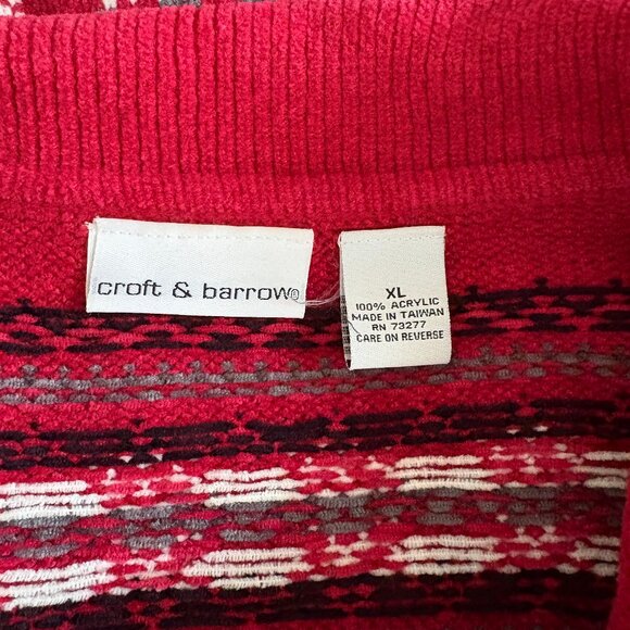 Vtg chenille zipper cardigan, women's XL - Picture 3 of 3